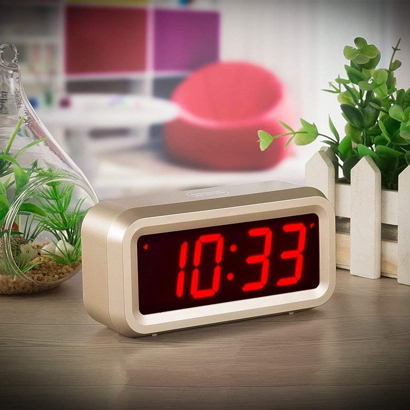 Timegyro Alarm Clock for Bedrooms, LED Digital Clock Battery Operated Small Wall Clock with 3 Level Brightness Adjustable,Snooze,12/24Hr,1.2" Digital Display for Desk, Bebside,Table, Travel - Image 4